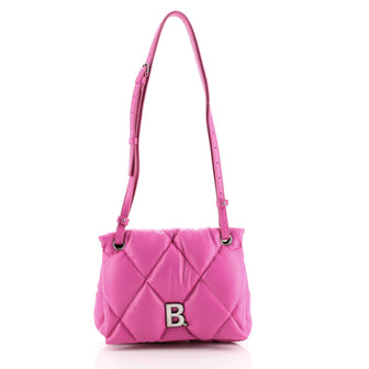 Balenciaga Touch Shoulder Bag Quilted Puffy Leather Medium