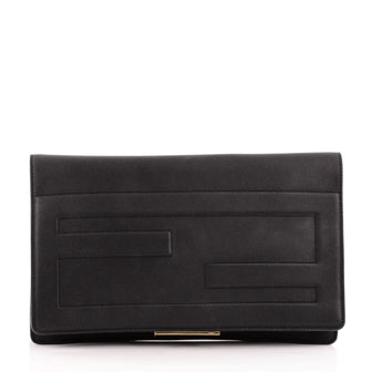 Fendi Tube Macro Clutch Leather