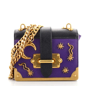 Prada Cahier Crossbody Bag Embellished Leather Micro
