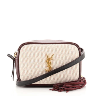 Saint Laurent Lou Belt Bag Canvas with Leather