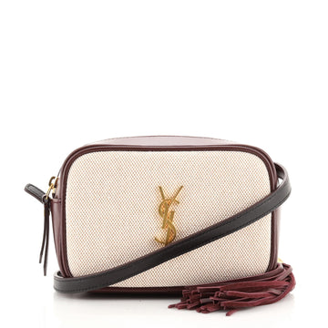Saint Laurent Lou Belt Bag Canvas with Leather