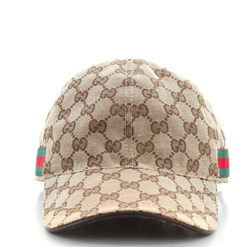 Gucci Web Baseball Cap GG Canvas