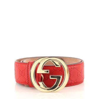 Gucci Interlocking G Belt Guccissima Leather Wide