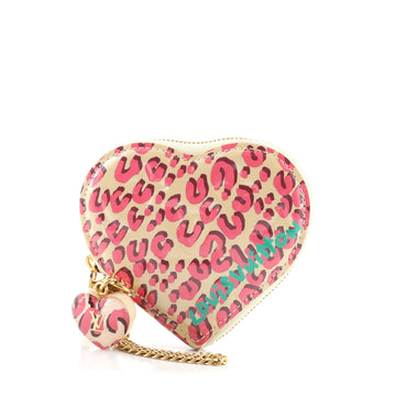 Louis Vuitton Heart Coin Purse Limited Edition Stephen Sprouse Leopard Monogram Vernis