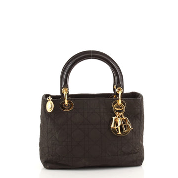 Christian Dior Vintage Lady Dior Bag Cannage Quilt Nylon Medium