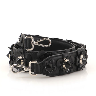 Fendi Flowerland Strap You Shoulder Strap Studded Leather
