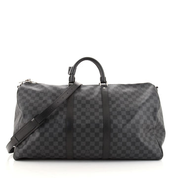 Louis Vuitton Keepall Bandouliere Bag Damier Graphite 55
