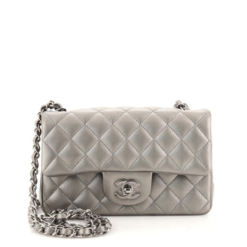 Chanel Classic Single Flap Bag Quilted Metallic Calfskin Mini