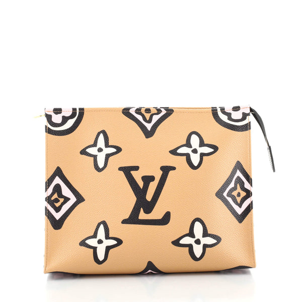 Louis Vuitton Caramel Wild at Heart Toiletry Pouch 26 Cosmetic Bag 1118lv33W, Women's, Size: One Size