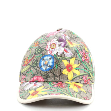 Gucci Baseball Cap Flora GG Coated Canvas