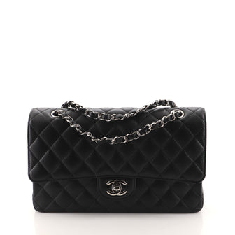 Chanel Classic Double Flap Bag Quilted Caviar Medium