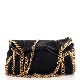 Stella McCartney Falabella Fold Over Crossbody Bag Shaggy Deer Mini