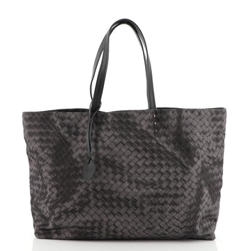 Bottega Veneta Intrecciolusion Tote Printed Nylon Large