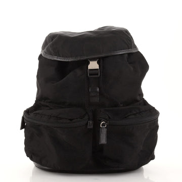 Prada Double Front Pocket Backpack Tessuto Medium