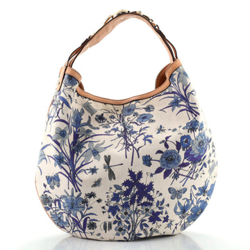 Gucci Wave Hobo Flora Canvas