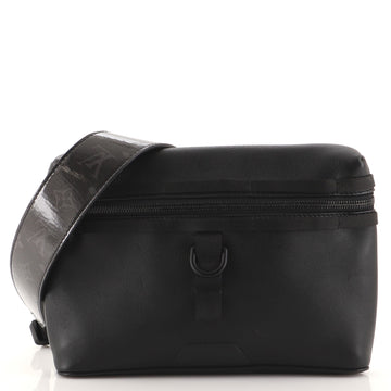 Louis Vuitton Messenger Bag Dark Infinity Leather with Monogram Eclipse Glaze Canvas PM