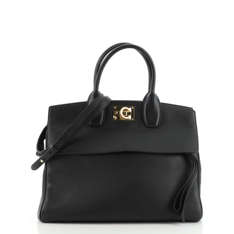 Salvatore Ferragamo Studio Satchel Leather Medium