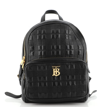 Burberry TB Zip Pocket Backpack Quilted Leather