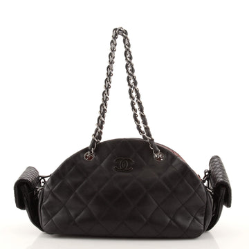 Chanel Vintage 3 Pocket Bowling Bag Quilted Lambskin Medium