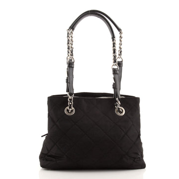 Prada Chain Zip Tote Quilted Tessuto Small