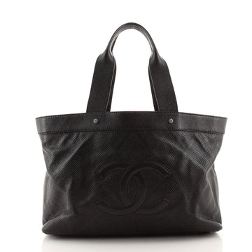 Chanel CC Tote Perforated Leather East West