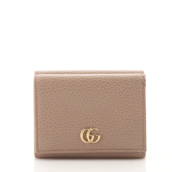Gucci GG Marmont Trifold Wallet Leather Compact
