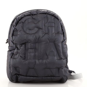 Chanel Doudoune Backpack Embossed Nylon Medium
