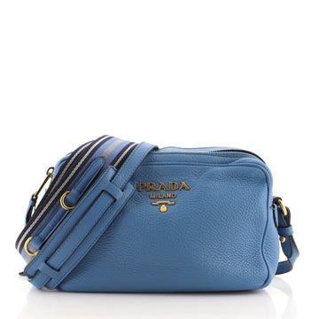 Prada Dual Strap Double Zip Camera Bag Vitello Daino
