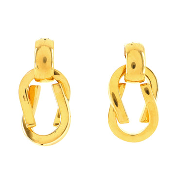 Gucci Vintage 2-in-1 Horseshoe Hoop Earrings Metal Large