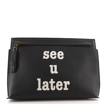Loewe T Pouch Printed Leather