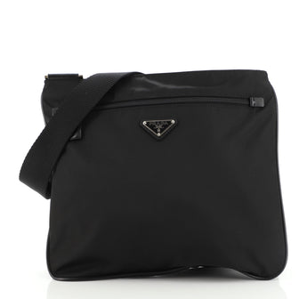 Prada Zip Messenger Bag Tessuto Medium