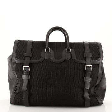 Hermes Vintage Double Buckle Satchel Crinoline