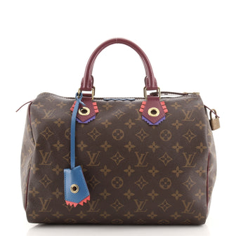 Louis Vuitton Speedy Handbag Limited Edition Totem Monogram Canvas 30
