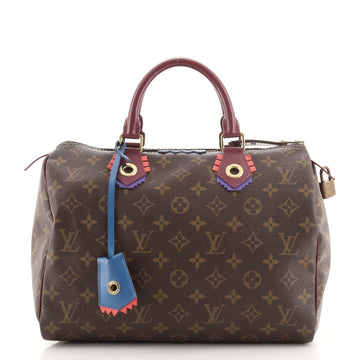 Louis Vuitton Speedy Handbag Limited Edition Totem Monogram Canvas 30