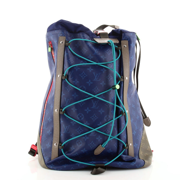 Louis Vuitton Outdoor Backpack Limited Edition Monogram Pacific Canvas Blue 10036377