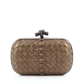 Bottega Veneta Box Knot Clutch Intrecciato Karung Small