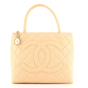 Chanel Medallion Tote Quilted Caviar