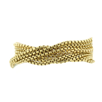 David Yurman 8-Row Box Chain Bracelet 18K Yellow Gold