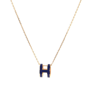 Hermes Pop H Pendant Chain Necklace Metal and Enamel