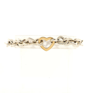 Tiffany & Co. Heart Link Bracelet Sterling Silver and 18K Yellow Gold