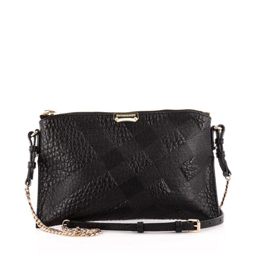 Burberry Peyton Crossbody Embossed Check Leather