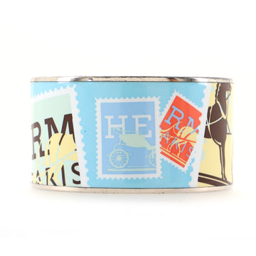 Hermes Bangle Bracelet Printed Enamel Extra Wide