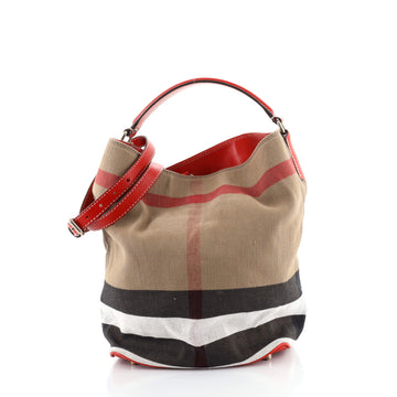 Burberry Ashby Bag House Check Canvas Medium
