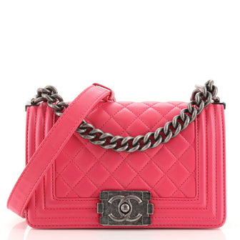 Chanel Boy Flap Bag Quilted Lambskin Small