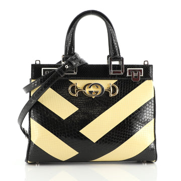Gucci Zumi Top Handle Bag Python Small