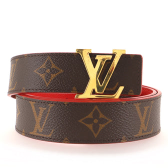 Louis Vuitton - LV Initiales Reversible Monogram Canvas Belt Red