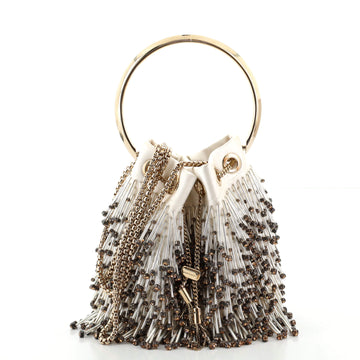 Jimmy Choo Bon Bon Top Handle Bag Embellished Satin