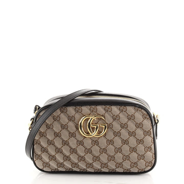 Gucci GG Marmont Shoulder Bag Diagonal Quilted GG Canvas Small