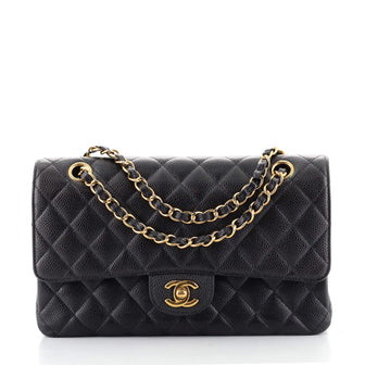 Chanel Classic Double Flap Bag Quilted Caviar Medium