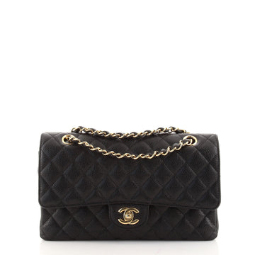 Chanel Classic Double Flap Bag Quilted Caviar Medium